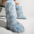 thumbnail image 5 of Women's Winter Fluffy Faux Fur Knee High Snow Boots Warm Plush Furry Outdoor Y2K Boots, 5 of 5
