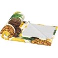thumbnail image 5 of Fruit Blanket Gift for Girls Women Ultra Soft Cozy Fleece Pineapple Banana Coconut Throw Blankets Fuzzy Plush Bedding Blanket for Bed Kids Adults 80"x60", 5 of 6