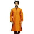thumbnail image 1 of Atasi Chemise de Fête Classique Orange pour Hommes Dupion Kurta Pyjama Designer-TG, 1 of 7