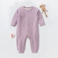 thumbnail image 2 of KPOPLK Baby Boys Footless Pajamas Long Sleeve Button One-Piece Cotton Sleeper for Boys Infant 0-18 Months Size 18-24 Months, 2 of 8