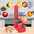 thumbnail image 1 of Éplucheur de Fruits, Éplucheur de Fruits Électrique Multifonctionnel, Acier Inoxydable Amovible pour Cuisine Maison Rouge, 1 of 8