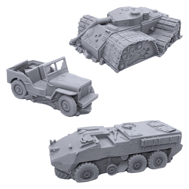 EnderToys Broken Vehicles Bundle Terrain Scenery for Tabletop 28mm Miniatures Wargame 3D Printed and Paintable