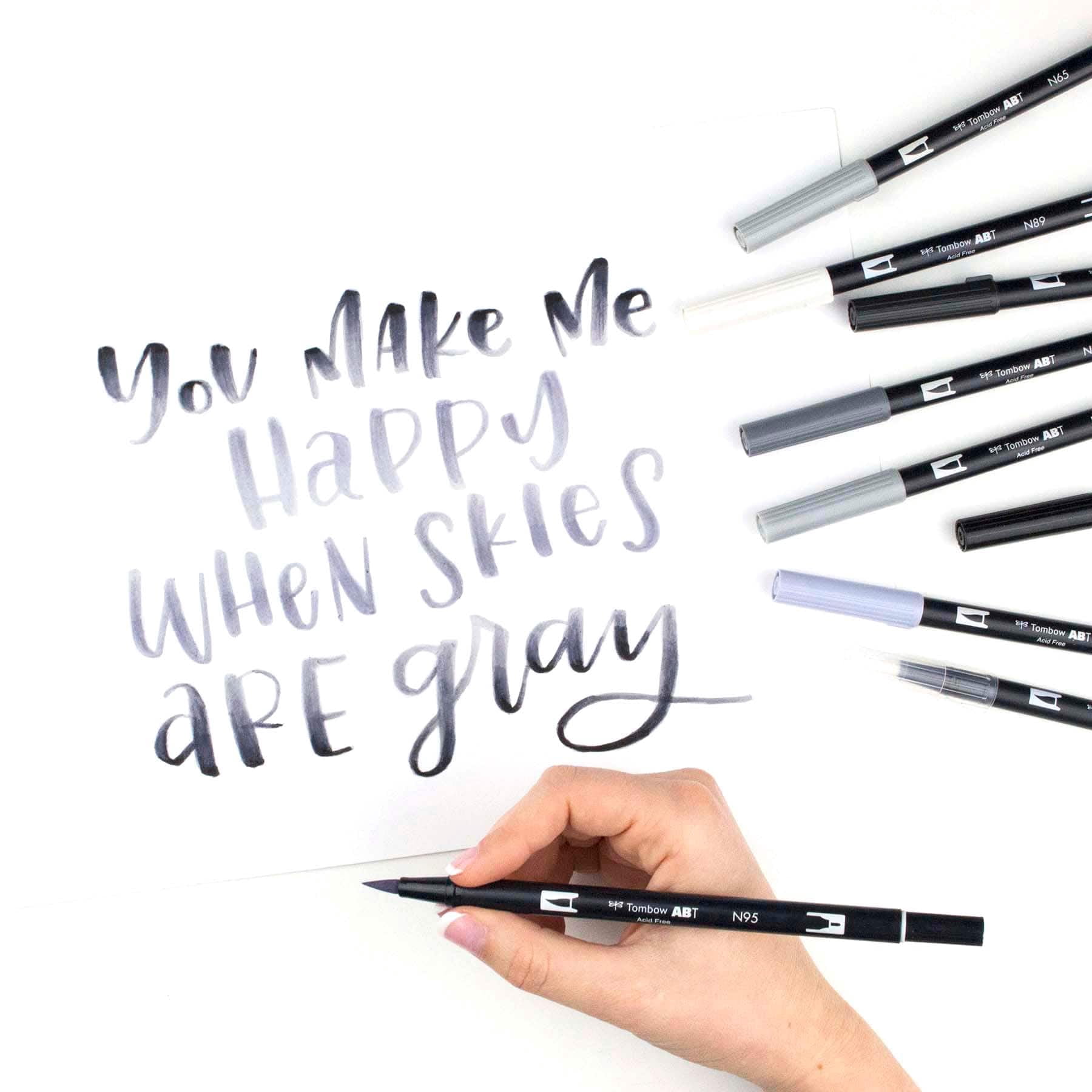 Tombow Grayscale Palette Dual Brush Pen Set, 6 Packs: 10 ct. (60 total)