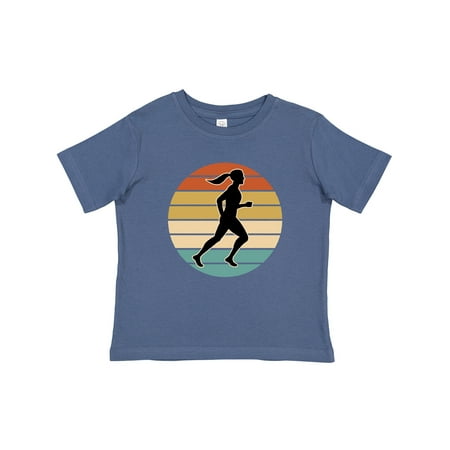 

Inktastic Running Retro Sunset Female Runner Gift Baby Girl T-Shirt