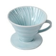 thumbnail image 1 of 1pc Ceramic Cone Shape Design Coffee Filter Cup Coffeepot Handmade Coffee Maker for Home Office (Sky-blue for 1-2 People Use), 1 of 8