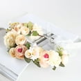 thumbnail image 1 of Adjustable Wedding Flower Crown,Simulation Flower Wreath Headband with Ribbon,Floral Garland Headpiece for Wedding Dress Accessories Photo Props Champagne, 1 of 7