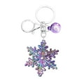 thumbnail image 2 of Keychain*1 Clearance! Nomeni Colorful Acrylic Snowflake Pendant Keychain Colorful Bubble Ba Ll Keyring Pendant Bag Decoration, Home Decor Promotion Sale! Purple, 2 of 3