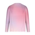 thumbnail image 3 of LNWUY Men's Plus Size Crew Neck Long Sleeve Pullover Gradient Contrast Color Quick Dry Athletic Workout Gym Breathable Sweatshirt Top Pink M, 3 of 3