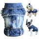 thumbnail image 2 of Chaqueta vaquera para perro, chaleco vaquero azul con solapa, abrigo, camiseta, disfraz, ropa bonita para niña, niño, perro, cachorro, ropa cómoda y fresca, 2 of 5