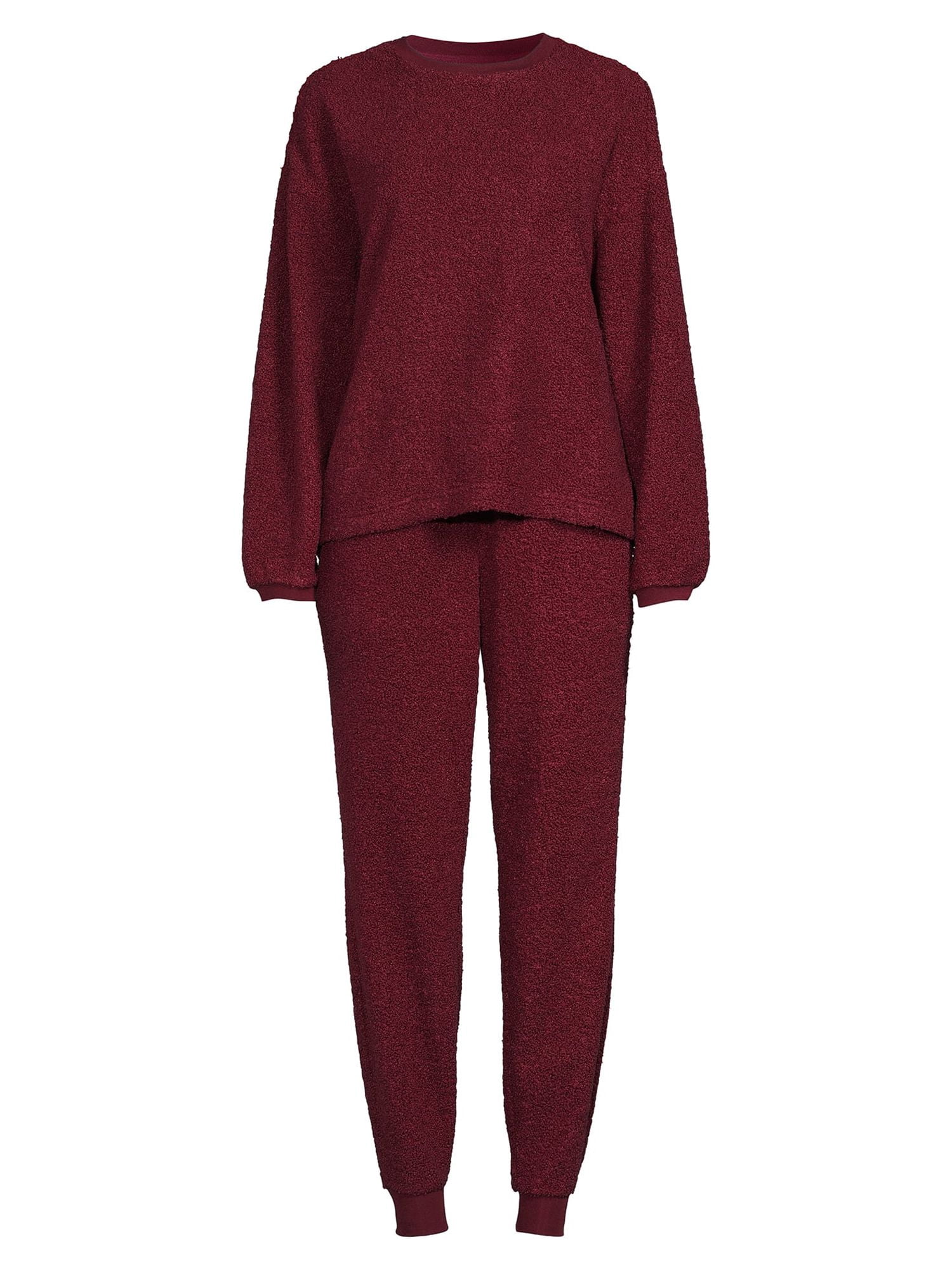 Secret Treasures Long Sleeve Crew Neck Solid Pajamas (Women's) 2 Piece Set