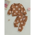 thumbnail image 2 of GXFC Kids Girl Fall Outfits Clothes 6M 12M 18M 2T 3T Children Girl Long Sleeve Floral Sweatshirt Tops and Drawstring Pants 2Pcs Casual Autumn Clothing Set for Toddler Baby Girl, 2 of 8