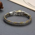 thumbnail image 2 of K-KED Pure S925 Sterling Silver Bracelet Men Women Dragon Head 9mm Wheat Link Chain -19cm/7.5inch-46=47g, 2 of 6