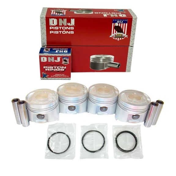 DNJ PRK108 Piston and Ring Kit Fits Cars & Trucks 1985-1993 Dodge Eagle 2.4L L4 16V 8V SOHC