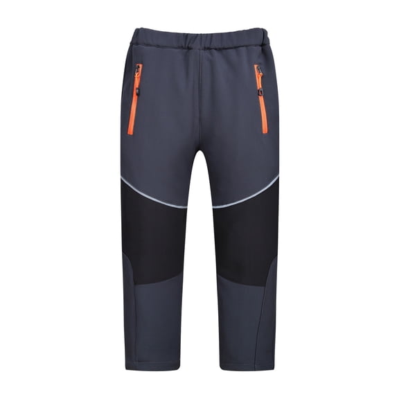 Ruyang Boys Softshell Skiing Snowing Hiking Pants Girls Fleece Lined Waterproof Outdoor Trousers Kids Winter Ski Snowpants