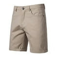 thumbnail image 4 of Paiwinds Men's Solid Color Pleated Elastic Waist Casual Shorts Straight Tube Slim for Business Casual Gatherings and Daily Wear, 4 of 7