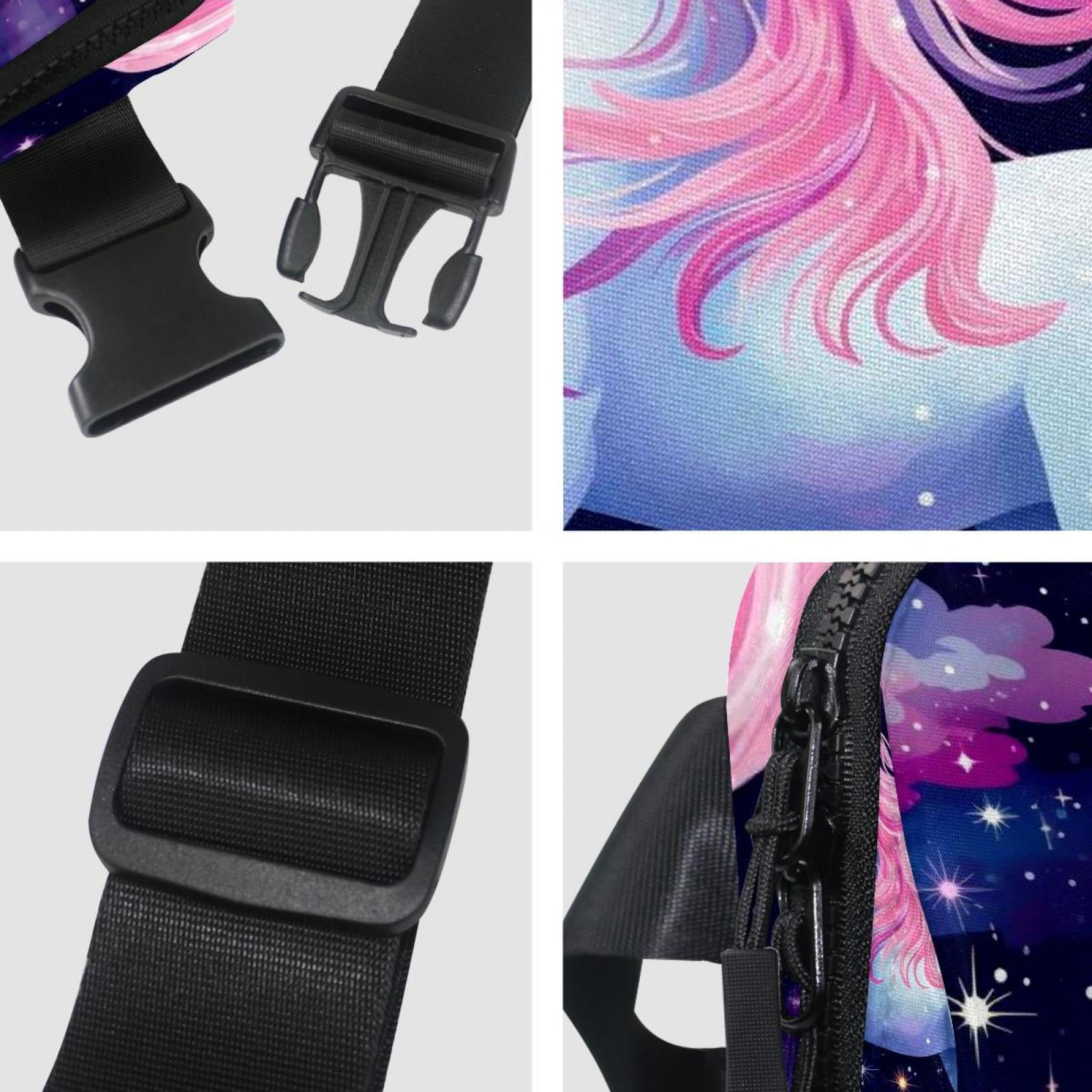 Star Unicorns Lightweight Adjustable Extension Strap Unisex Fanny Pack Waist Pack Cross Body Bag
