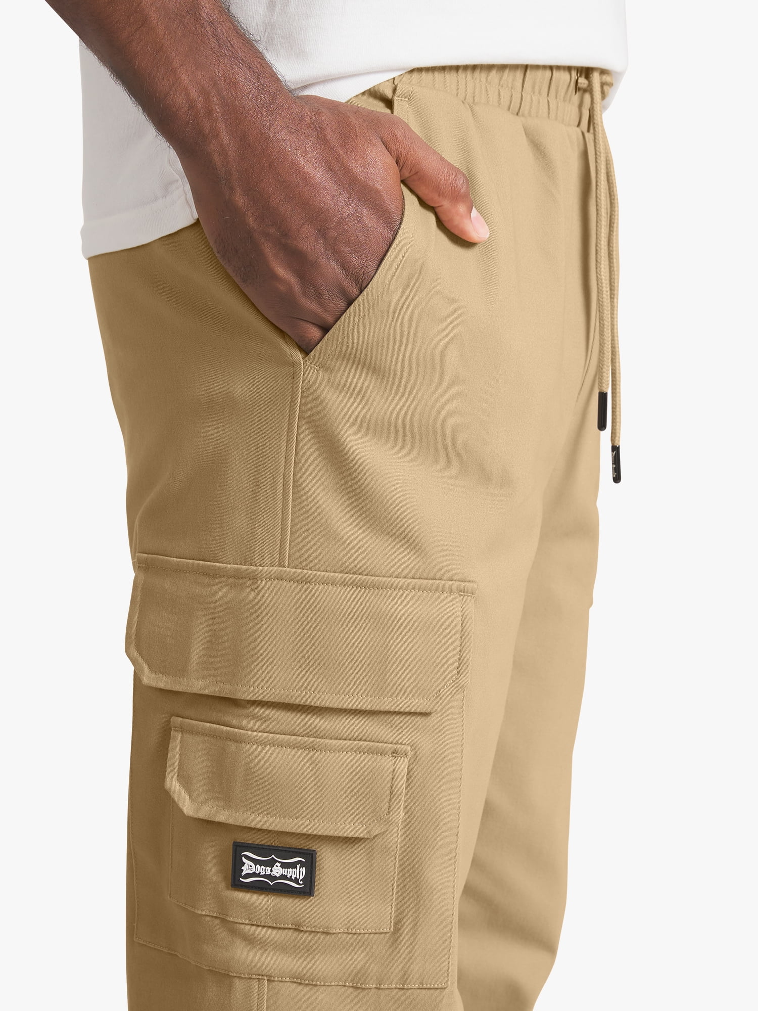 Dogg Supply by Snoop Dogg All-Gender Men's and Women's Stretch Twill Cargo Joggers, Sizes XS-3XL