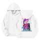 thumbnail image 1 of Moonsky Sudadera con capucha y cordón HUNTRX, estampado de grupo de chicas coreanas, jersey corto, suave y cómodo, top de manga larga para primavera y otoño. Blanco 140, 1 of 4