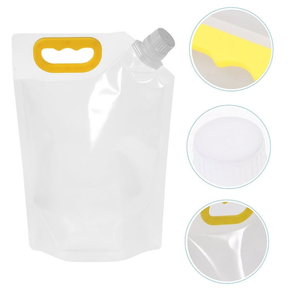 OUNONA Transparent PET Food Storage Bags with Stand-Up Design for Reliable Sealing 10Pcs