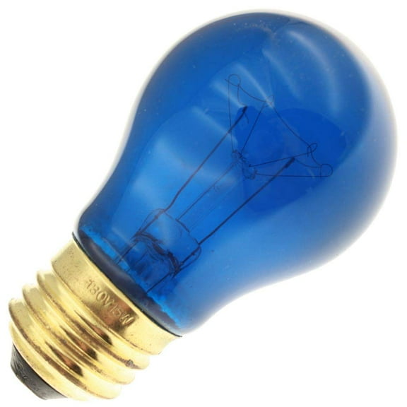 Industrial Performance Decorative/Novelty 15A15, 15 Watt, 130 Volt, Medium Base, Transparent Blue A15 Light Bulb (1 Pack)