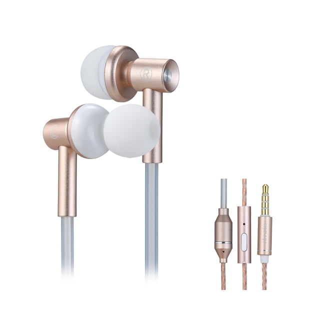 Auriculares IBRAIN FC33-E Auriculares con tubo de aire sin radiación Auriculares de metal de aluminio con micrófono y control de volumen Auriculares Auriculares con cable estéreo para teléfono celula IBRAIN Auriculares