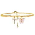 thumbnail image 1 of Anklet Jewelry Initial Style Foot Accessory for Women - Delicate Lettered Ankle Chain with Charm, 1 of 1