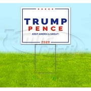 Trump 2020 (18" x 24") Yard Sign, Includes Metal Step Stake