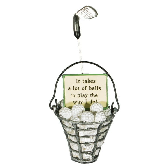 It Takes A Lot Of Balls Golf Lovers Bucket Of Balls Funny Ornament For Golfers
