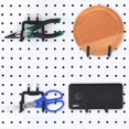 thumbnail image 5 of 10 Pieces Pegboard Hooks Pegboard Drill Holder Pegboard Double Power Tool Black Pegboard Flat Utility Hook Peg Board Organization Accessory for Workbe, 5 of 5
