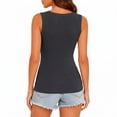 thumbnail image 3 of Women's Ribbed Tank Top, Viscose Sleeveless Round Neck Fitted Cami Shirts for Casual Daily Layering, 3 of 7