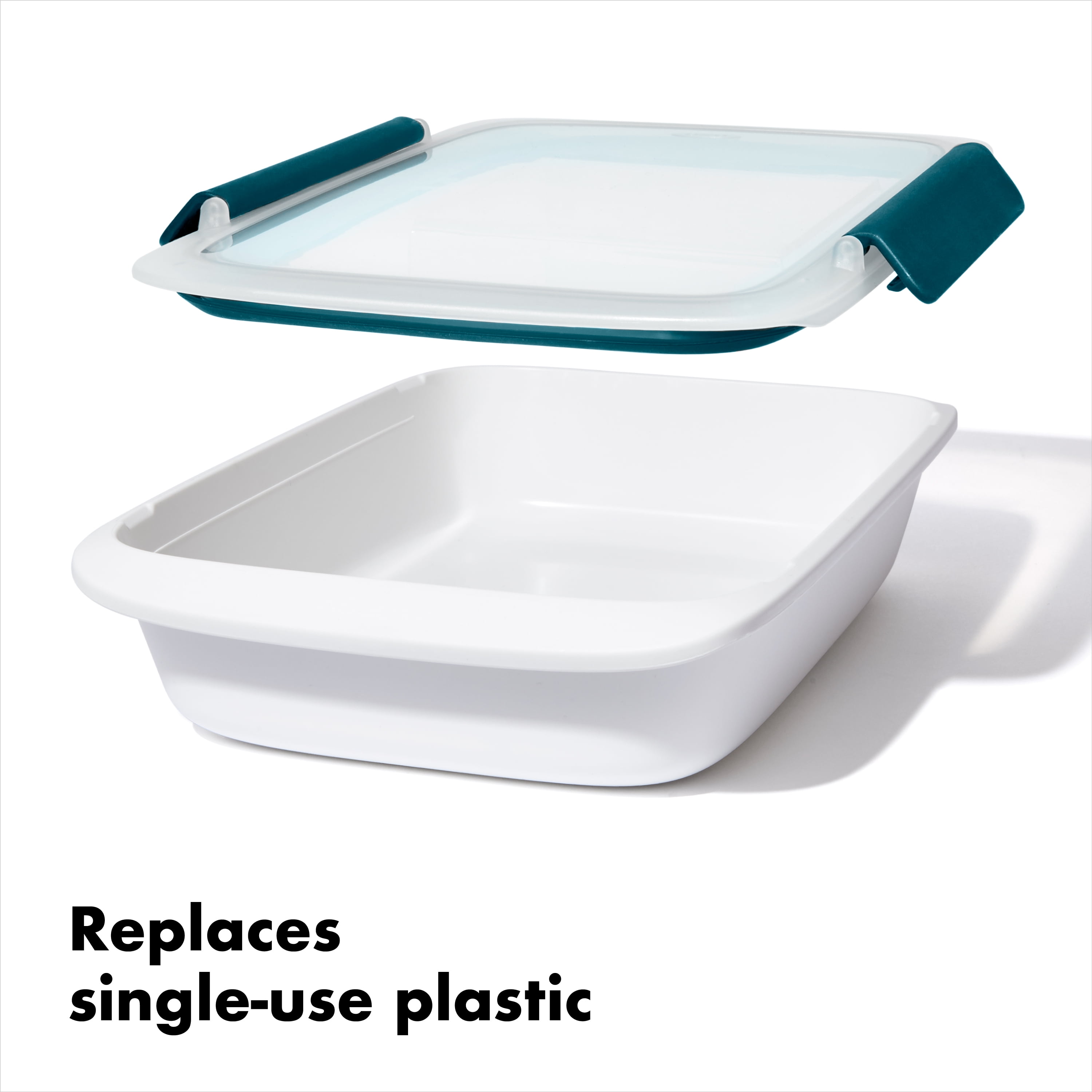 OXO Prep & Go 5-Cup Leakproof Lunch Container, Reusable Food Storage Container for Meal Prep, Work, School and On-the-Go Meals, Teal