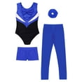 thumbnail image 6 of Haitryli Gymnastics Leotards for Girls Ballet Leotards with Tumbling Shorts Yoga Leggings and Hairband Blue 16, 6 of 7