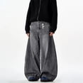 thumbnail image 2 of Mrmall Mens Baggy Loose Fit Jeans Wide Leg Long Jeans Vintage Y2K Hip Hop Denim Jeans Streetwear, 2 of 6