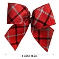 thumbnail image 5 of New Traditions - Large Christmas Tree Topper Bow and 12 Mini Bows - Windowpane Plaid Ribbon (Red, Black, & Gray), 5 of 5