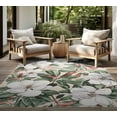 thumbnail image 7 of Stunning Transitional 5' x 7' Cream and Green Polypropylene Outdoor Area Rug, 7 of 7