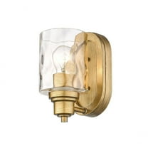 Lumley 1 - Light Antique Gold Gold Glam Incandescent Glass And Steel Wall Sconce