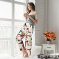 thumbnail image 4 of Uemuo Watercolor Floral With Butterflies Pattern Women's Wide Leg Palazzo Lounge Pants with Pockets Light Weight Loose Comfy Casual Pajama Pants-Medium, 4 of 9