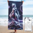thumbnail image 1 of Toalla de playa Mewtwo, suave, de secado rápido, resistente a la arena, para natación, piscina, yoga, gimnasio, camping, toallas de baño ligeras, regalo para niños, niñas, niños y adultos, 27,5 x 55, 1 of 8