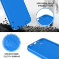 thumbnail image 3 of Funda de teléfono GUAGUA para iPhone 13 Pro Max de 6.7 pulgadas, silicona líquida, azul, 3 of 9