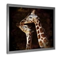 thumbnail image 2 of Designart 'Close UP Of Two Giraffes Kissing I' Farmhouse Framed Art Print, 2 of 4