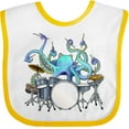 thumbnail image 3 of Inktastic Cute Blue Octopus Drumming Boys or Girls Baby Bib, 3 of 4