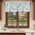 thumbnail image 6 of Green Botanical Curtain Valances for Windows, Kitchen Valance Window Treatments Panel 2 Pack, Watercolor Spring Floral Summer Rod Pocket Short Curtains for Bathroom Bedroom 42 x 12 Inch, 6 of 8