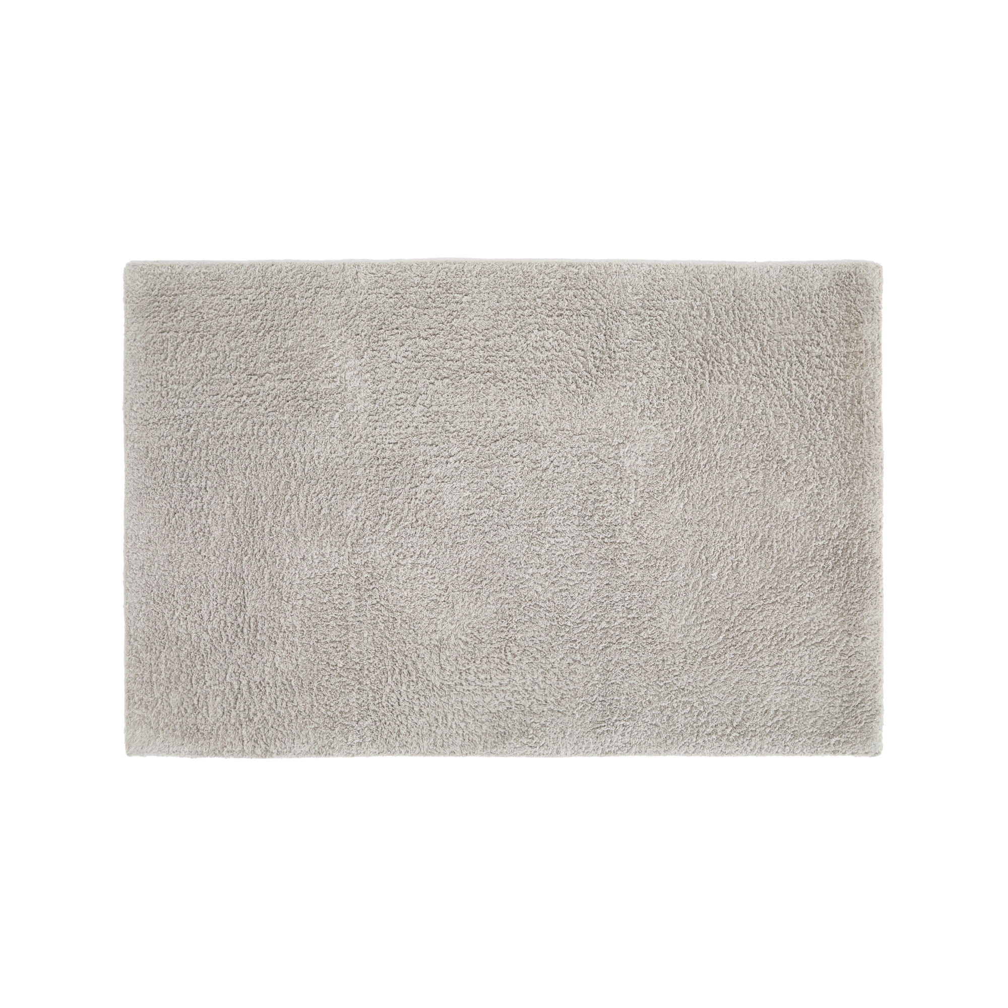 Noble Linens Reversible Dual-Texture Cotton Bath Mat, 34 in x 21 in, Light Gray