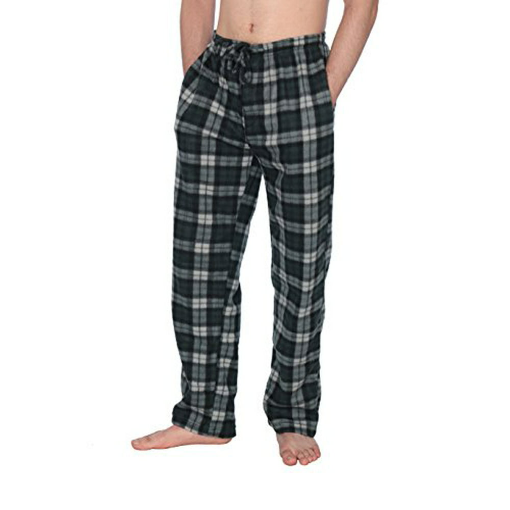Adidas - Active Club Mens Plaid Plush Pajama Pants (Large, Gray & Navy ...