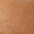 thumbnail image 3 of KINWELL Brown Genuine Leather Oak Wood Cane Swivel Barrel Club Chair, 3 of 10
