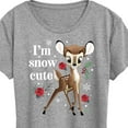 thumbnail image 3 of Disney Bambi - Christmas - I'm Snow Cute - Women's Short Sleeve Graphic T-Shirt, 3 of 5