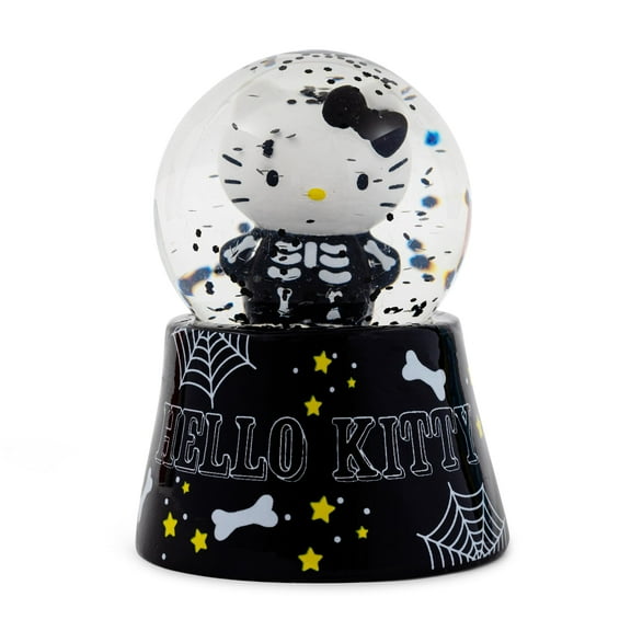 Sanrio Hello Kitty Black Skeleton Mini Light-Up Snow Globe | 3 Inches Tall