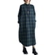 thumbnail image 1 of Vestido, Vestido a cuadros de mujer con bolsillos Botones Manga larga Vestido suelto Tomshoo Verde/Extragrande, 1 of 6