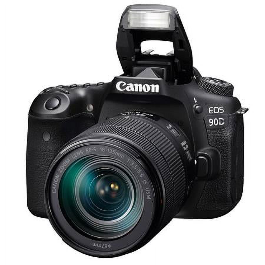 Canon EOS 90D - Digital camera - SLR - 32.5 MP - 4K / 30 fps - 7.5x optical zoom EF-S 18-135mm IS USM lens - Wi-Fi, Bluetooth - image 4 of 8