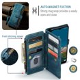 thumbnail image 3 of ELEHOLD for Samsung Galaxy A36 5G Case for Men Women Wallet Case, Premium Leather Shockproof Purse Case with Credit Card Slots Zipper Pocket Anti-Loss Wriststrap Samsung Galaxy A36 5G,Blue, 3 of 9